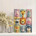 thumbnail image 2 of Abstract Geometric Safari Animal Canvas Print, Wall Art for Living Room Bedroom Office Nursery Playroom, 2 of 8