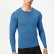 thumbnail image 1 of pstuiky Camisas casuales de manga larga para hombre, Camisa deportiva transpirable de manga larga y cuello redondo para hombre, color liso camisetas de hombre l, 1 of 4