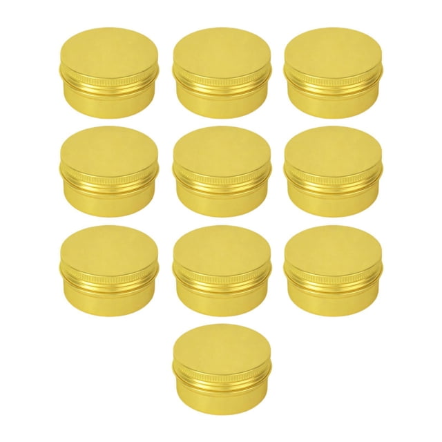 10 recipientes para cosméticos, tarros para guardar té, cosméticos y velas. Amarillo
