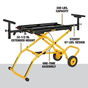 DEWALT DWX726 Rolling Miter Saw Stand, 21, 25 lb