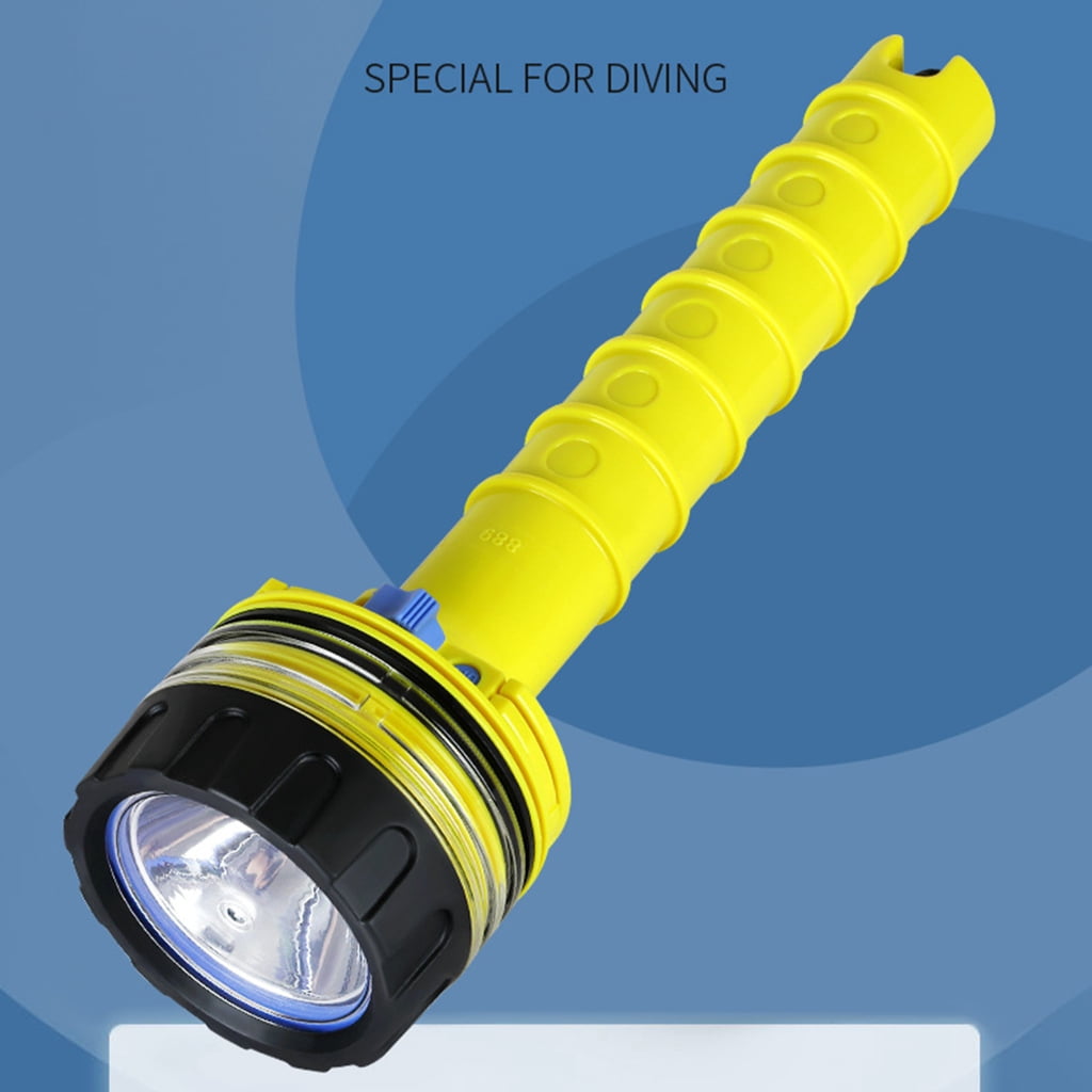Necvior Diving Flashlight Torch Underwaters IPX8 Watertight LED Flashlight Diving Light