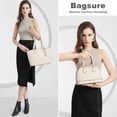 thumbnail image 4 of Women Handbags Set 4pcs Purses for Women Tote Bags Satchel Shoulder Bag Wristlet Bag Clutch Purse for Women, 4 of 8