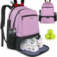 thumbnail image 1 of Mochila de tenis Ytonet con compartimento aislante para zapatos con 2 raquetas, 1 of 9