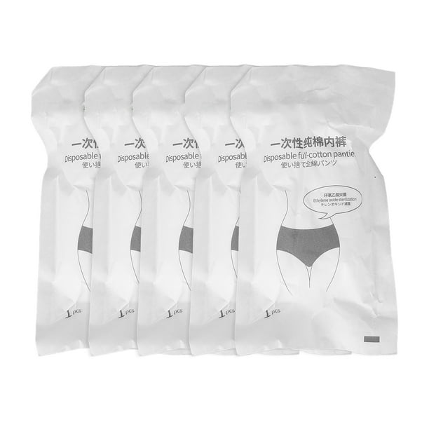 Disposable Cotton Underwear, Disposable Postpartum Panties Super Soft  Ergonomic 5 Pack Breathable For Travel For Daily Use 