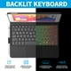 thumbnail image 2 of Teclado BT giratorio de 360 grados para teclado y ratón inalámbricos recargables con retroiluminación de 7 colores para ipad 10., 2 of 8