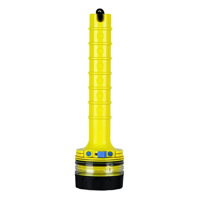 Linterna subacuática de buceo, resistente al agua, para senderismo, espeleología y buceo. Amarillo