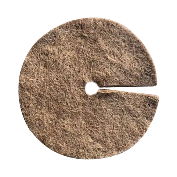 (Coconut Palm Products) Acupuncture Round Brown Slices Flower Pot Covering Mat Tree Fence Mat Anti-Grass Mat Flower Pot Dust-proof Decorative Mat (30CM)