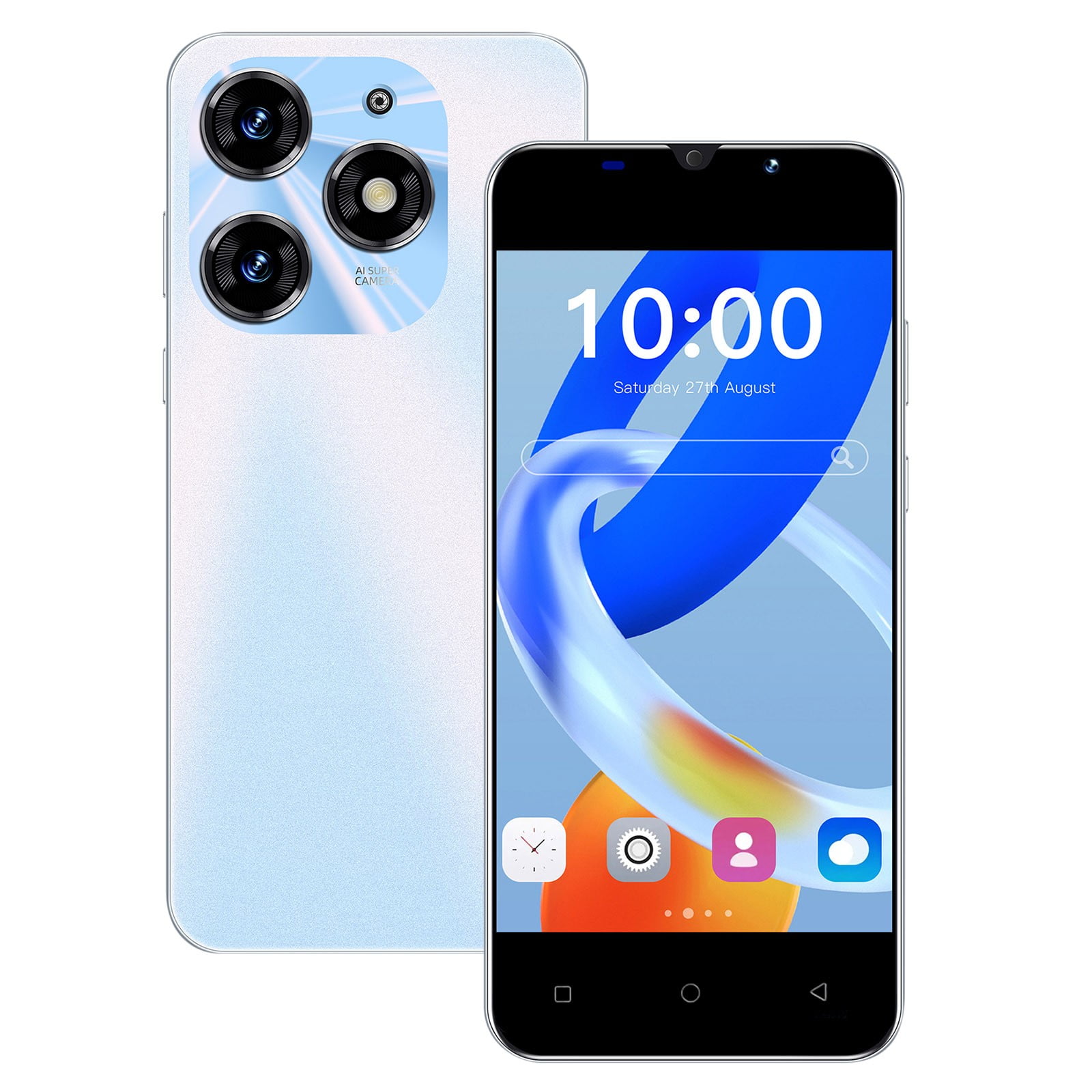 AZXY Spark 10 Pro 8GB Cell Phones Unlocked 5.5inch Android Mtk6580 Quad-Core Cpu Front Camera2MP + Rear Camera 2MP Smartphone,White