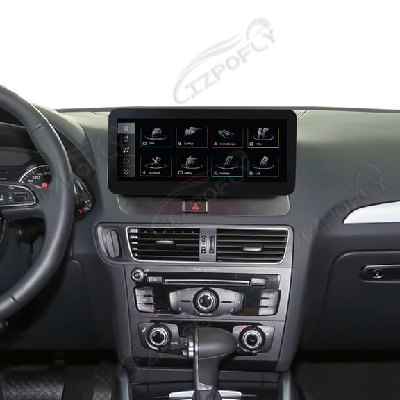 Lizpofly 10.25 Inch Ultra-Narrow Touchscreen with,For Audi Q5 2009-2017 Low Trim,LINUX Multimedia Car Radio Receiver Compatible ,Wireless CarPlay,Android Auto.