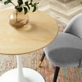 thumbnail image 5 of Modway Lippa 27.5" Round Modern Wood/Metal Dining Table in Natural/White, 5 of 6