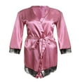 thumbnail image 3 of Robe Kimono de Mariée pour Femmes en Satin Soyeux, Robe de Nuit, 3 of 6