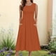 thumbnail image 1 of WILLBEST Vestidos De Verano Para Mujer, Vestido Midi Sin Mangas Con Bolsillos Y Corte A, Vestido Informal Con Estampado Floral, Vestido Playero Fluido, 1 of 3