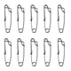 thumbnail image 1 of Clip de palangre de línea larga de acero inoxidable de 10 piezas para pescar pargo o tiburón S/M/L L Cola Clips de línea larga, 1 of 8