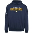 thumbnail image 2 of Men's Levelwear  Navy Milwaukee Brewers Contact Carve Hoodie, 2 of 3