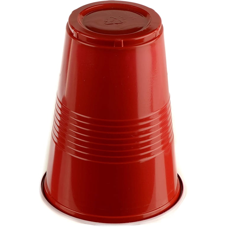 [1000 Pack] 16 oz Red Plastic Cups - Red Disposable Plastic Party Cups Crack Resistant - Great for Beer Pong, Tailgate, Birthday Parties, Gatherings,