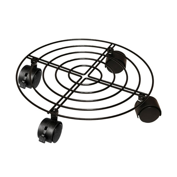 Roller Flower Pot Stand with Locking Wheels Heavy Duty Plant Caddy for Outdoor Indoor Use 27 Inch Round Metal Plant Saucer Mobile Base for Large Planters Furniture Appliances