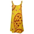 thumbnail image 5 of Ladies' Summer Dress Beach Sleeveless Fun Pizza T-shirt Vest Sun Skirt, 5 of 8