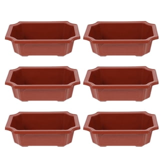 Square Plastic Grow Pots - 1/2/3/5 Gallon Plant & Bonsai Garden Containers, 10 Pack