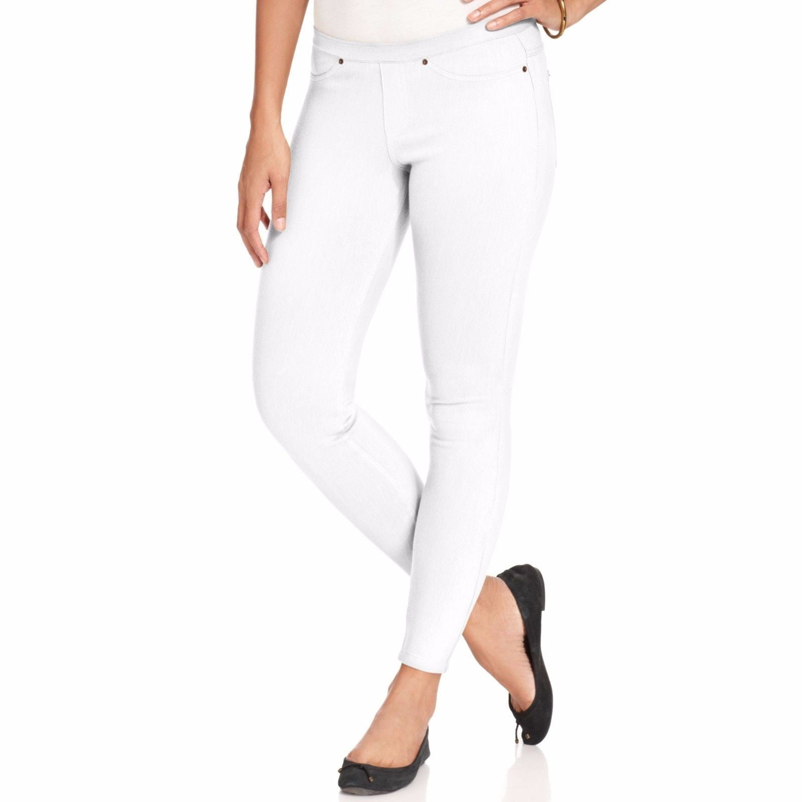 Hue HUE NEW Ivory White Women's Size XS Leggings Skinny PullOn Jeans