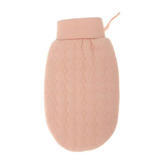 Unique Bargains 1 Pc Shower Gloves Exfoliating Glove for Bathroom 8.86"x5.31" Pink