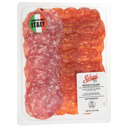 Salumi Italiani Antipasto Italiano Salami Sliced Calabrese & Milano 4OZ 10 Pack