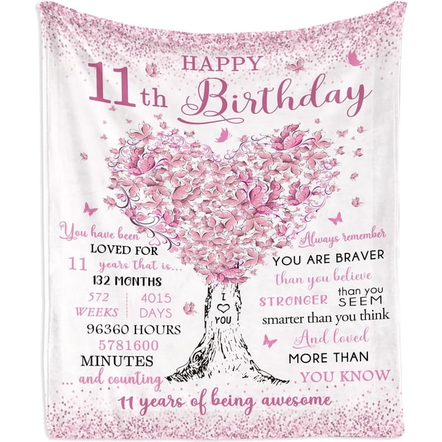LHSHID 8 Year Old Girl Birthday Gift Blanket Gifts for 8 Year Old Girls 8 Year Old Girl Gifts Birthday Gifts for 8 Year Old Girl 8th Birthday Gifts for Girl Best Party Gift Ideas for Age 8 50x60in
