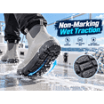 thumbnail image 4 of YUCHANG Men's Rain Boots,Deck Boots for Men,Outdoor Rubber Fishing Garden Waterproof Ankle Rain Boots with High Traction(Grey,10.5), 4 of 8