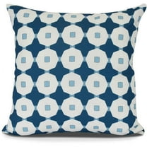 Button Up Geometric Print Pillow