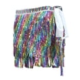 thumbnail image 1 of Jupes pour Femmes Vêtements de Performance Serviette à Franges Colorée Taille Haute Serviette de Danse du Ventre Serviette à Franges Pailletée Vêtements d'Été pour Femmes Blanc Taille Unique, 1 of 3