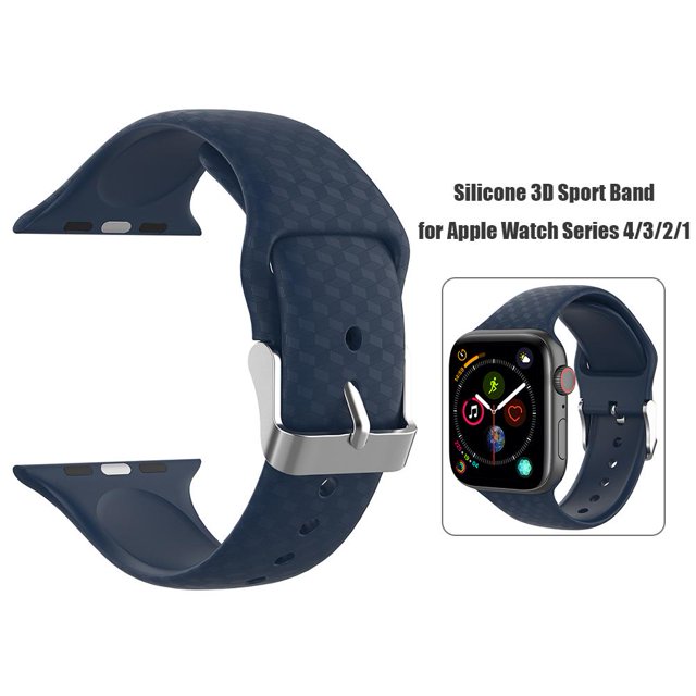 Correa deportiva de silicona suave para reloj serie 1 2 3 4 42 mm (azul)