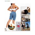 thumbnail image 2 of BadPiggies High Waist Yoga Shorts for Women Butt Lifting Tummy Control Workout Shorts Leggings Running Booty Shorts (S, Blue), 2 of 7