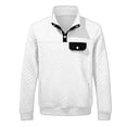 thumbnail image 5 of Men's Quilted Full-Zip Sweatshirt Stand Collar Windproof Outdoor Work with Pockets For Sport, 5 of 17