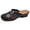 Black, variant on Jelly Sandals Clogs for Women Low Block Heel Glitter Jellies Shoes Slip On Summer Strap Cutout Mule Sandals Lattice Closed Toe Garden Beach Resort Camel Size 39