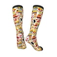 thumbnail image 4 of Balery Cars Printed Novelty Socks Men's Women's Crew Socks Sports Socks Knee High Socks Cotton Socks Quirky and Cool Socks, 4 of 9