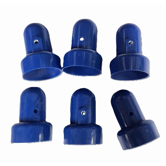 6-pack Trampoline Enclosure Blue Pole Caps for Skywalker Trampolines