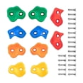 thumbnail image 2 of 10 piezas de piedras de pared para escalada en roca, juguetes confiables con doble orificio para gimnasio, accesorios para interiores y patios., 2 of 9