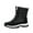 Black, variant on Womens Winter Boots Fleece Lined Anti-Slip Snow Boots Lace up City Walk Ankle Booties(Black,6)