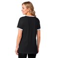 thumbnail image 4 of Woman Within Plus Size Contrast Tee 2-Pack, 4 of 6