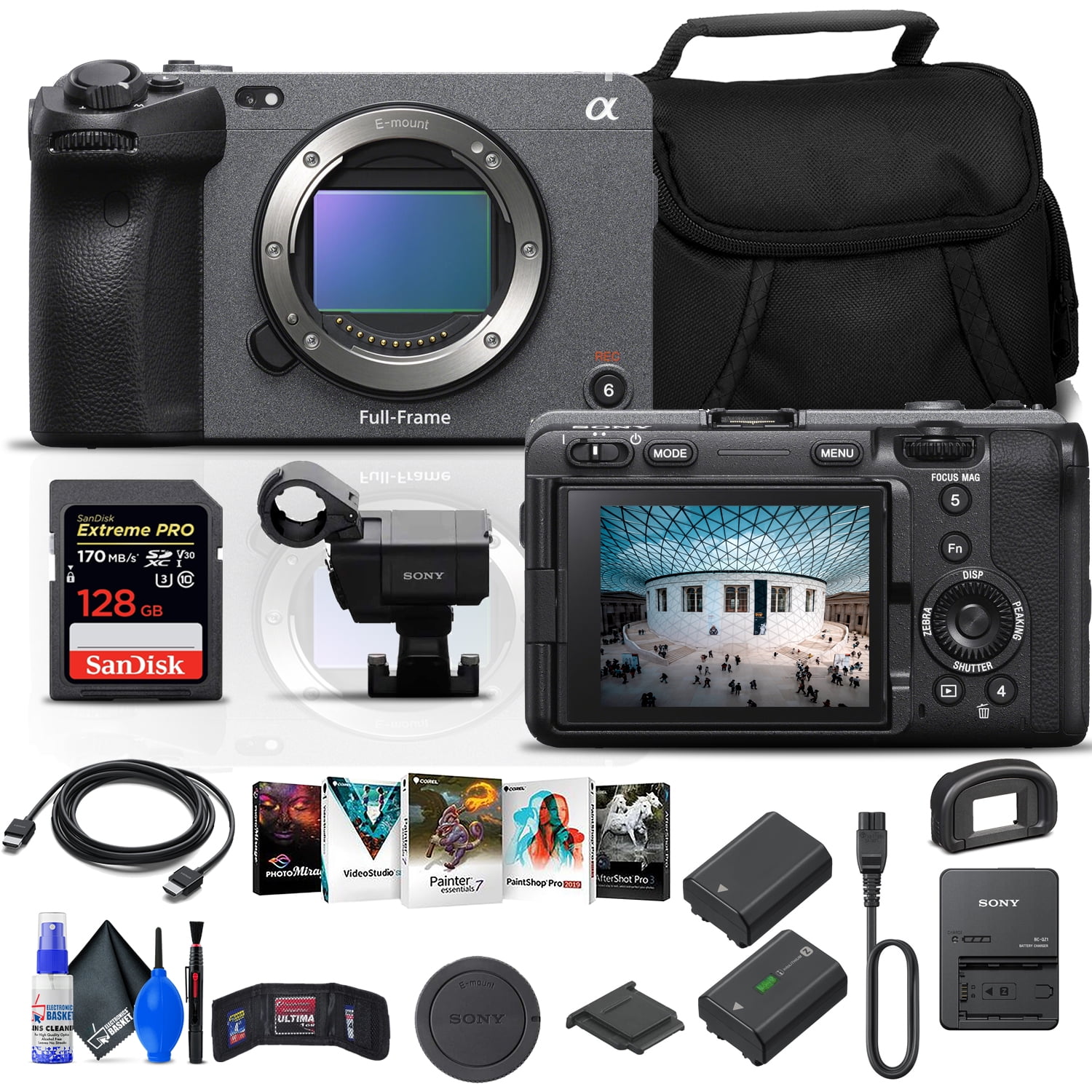 Sony FX3 FullFrame Cinema Camera (Body Only) + 128GB Memory Card