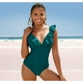 thumbnail image 7 of Charmo Women's One-Piece Swimsuit Ruffle Bathing Suit with Tummy Control Sexy Monokini Swimwear, 7 of 7
