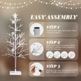 thumbnail image 5 of Ktaxon 4 FT Pre-Lit Snowy Fir Christmas Tree, Mini Xmas Tree Warm White LED, Four Colors, 8 Modes with Remote Control Indoor Tree Lights, White with Stars Top, 5 of 7