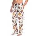 thumbnail image 5 of Men's Sleep Pants Lightweight Pjs Sleepwear Comfortable Lounge Pants Bottom Pants with Pocket Pumpkins and Hat, 5 of 7