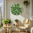 thumbnail image 6 of 24 Inch Green Wreath for Front Door - Artificial Greenery Wreath with Berries, Indoor Outdoor All Season Year Eucalyptus Wreath for Farmhouse Home Decor, Spring Summer Fall Winter, 6 of 7