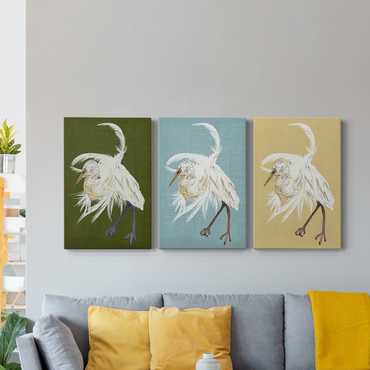 Heron Plumage II Premium Gallery Wrapped Canvas - Ready to Hang - 24 x 36 Each