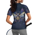 thumbnail image 2 of Whosucclay Dragonfly Pattern Tennis Short Sleeved Shirt for Golf Exercise, Collared Polyester Polo Shirts Lightweight Fashion Women Short Sleeve Golf Shirts Size Large, 2 of 10