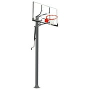 Silverback SBX 54" In-Ground Height-Adjustable Basketball System with Tempered Glass Backboard