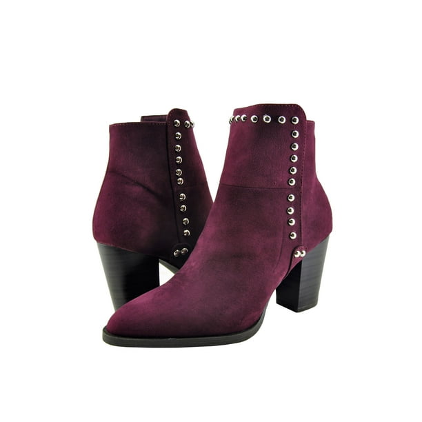 zyrannia pointy toe studded booties