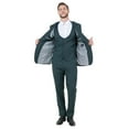 thumbnail image 4 of Hunter Green Men's Ultra Slim-Fit 3pc Suit w/ Expandable Waistband, 4 of 4