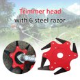 thumbnail image 3 of Yeacher Lawn Mower Cutter Head Garden 6 Steel Blades Razors Trimmer Replacement String Trimmer Head, 3 of 6