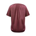 thumbnail image 7 of Womens Fashion Summer Tops 2025 Plus Size Solid Color Causal V-Neck Blouse Short Sleeve T-Shirt Tops, 7 of 7